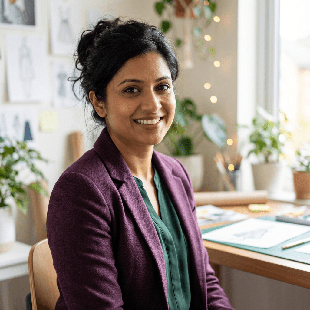 Female investment partner in a modern office